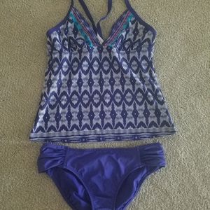 Athleta tankini swim suit size medium